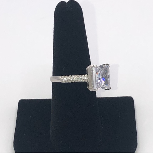 14k 4ct Princess Cut Ring - Picture 7 of 12